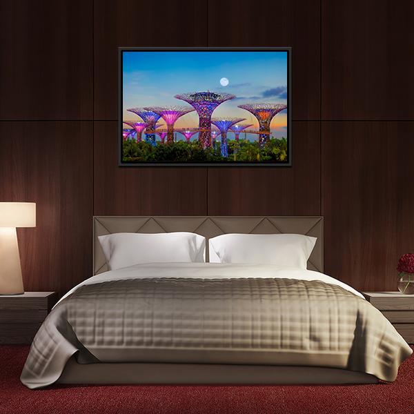 Gardens By The Bay Panoramic Canvas Wall Art-1 Piece-36" x 12"-Tiaracle