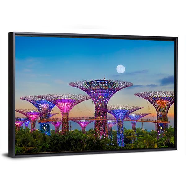 Gardens By The Bay Panoramic Canvas Wall Art-1 Piece-36" x 12"-Tiaracle