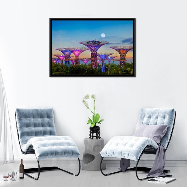 Gardens By The Bay Panoramic Canvas Wall Art-1 Piece-36" x 12"-Tiaracle