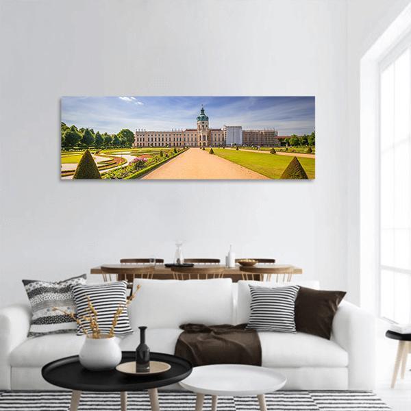 Charlottenburg Palace In Berlin Panoramic Canvas Wall Art-1 Piece-36&quot; x 12&quot;-Tiaracle