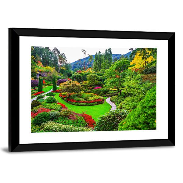 Gardens On Vancouver Island Canvas Wall Art-3 Horizontal-Gallery Wrap-25" x 16"-Tiaracle
