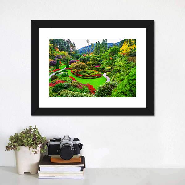 Gardens On Vancouver Island Canvas Wall Art-1 Piece-Framed Print-20" x 16"-Tiaracle
