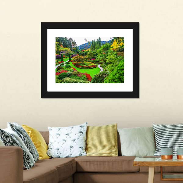 Gardens On Vancouver Island Canvas Wall Art-3 Horizontal-Gallery Wrap-25" x 16"-Tiaracle