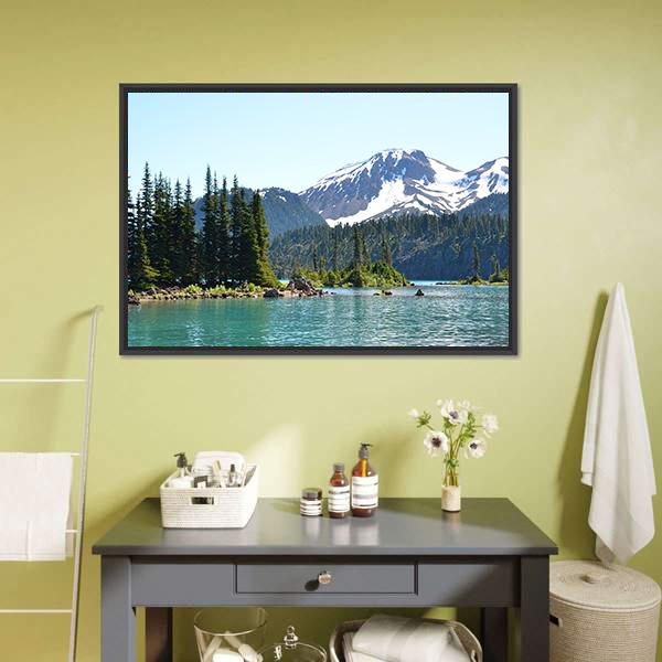Garibaldi Lake Canvas Wall Art-1 Piece-Floating Frame-24" x 16"-Tiaracle