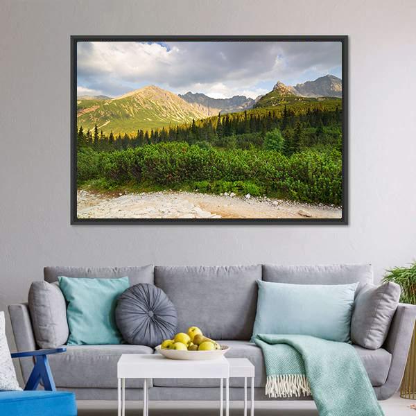 Gasienicowa Valley Canvas Wall Art-3 Horizontal-Gallery Wrap-25" x 16"-Tiaracle