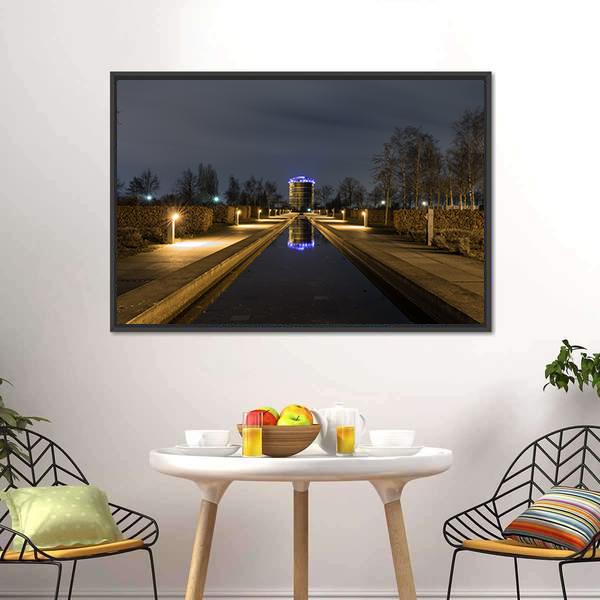 Gasometer From Olga Park Canvas Wall Art-3 Horizontal-Gallery Wrap-25" x 16"-Tiaracle