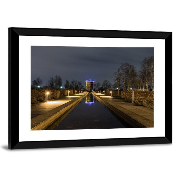 Gasometer From Olga Park Canvas Wall Art-3 Horizontal-Gallery Wrap-25" x 16"-Tiaracle