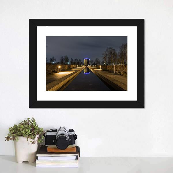 Gasometer From Olga Park Canvas Wall Art-1 Piece-Framed Print-20" x 16"-Tiaracle