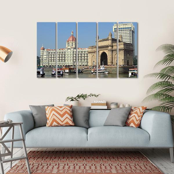 Gate Of India Canvas Wall Art-5 Horizontal-Gallery Wrap-22" x 12"-Tiaracle