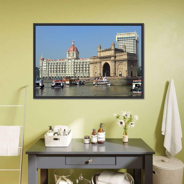 Gate Of India Canvas Wall Art-1 Piece-Floating Frame-24" x 16"-Tiaracle