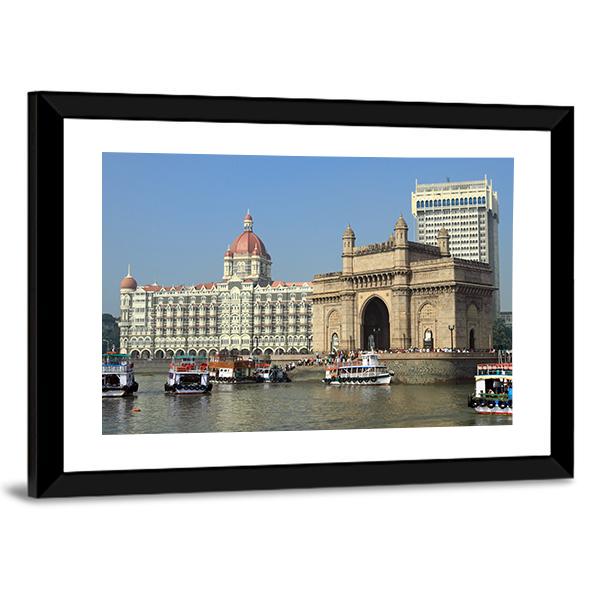 Gate Of India Canvas Wall Art-5 Horizontal-Gallery Wrap-22" x 12"-Tiaracle