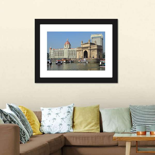 Gate Of India Canvas Wall Art-3 Horizontal-Gallery Wrap-25" x 16"-Tiaracle