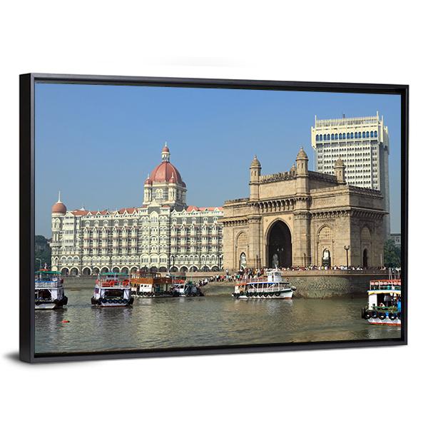 Gate Of India Canvas Wall Art-5 Horizontal-Gallery Wrap-22" x 12"-Tiaracle