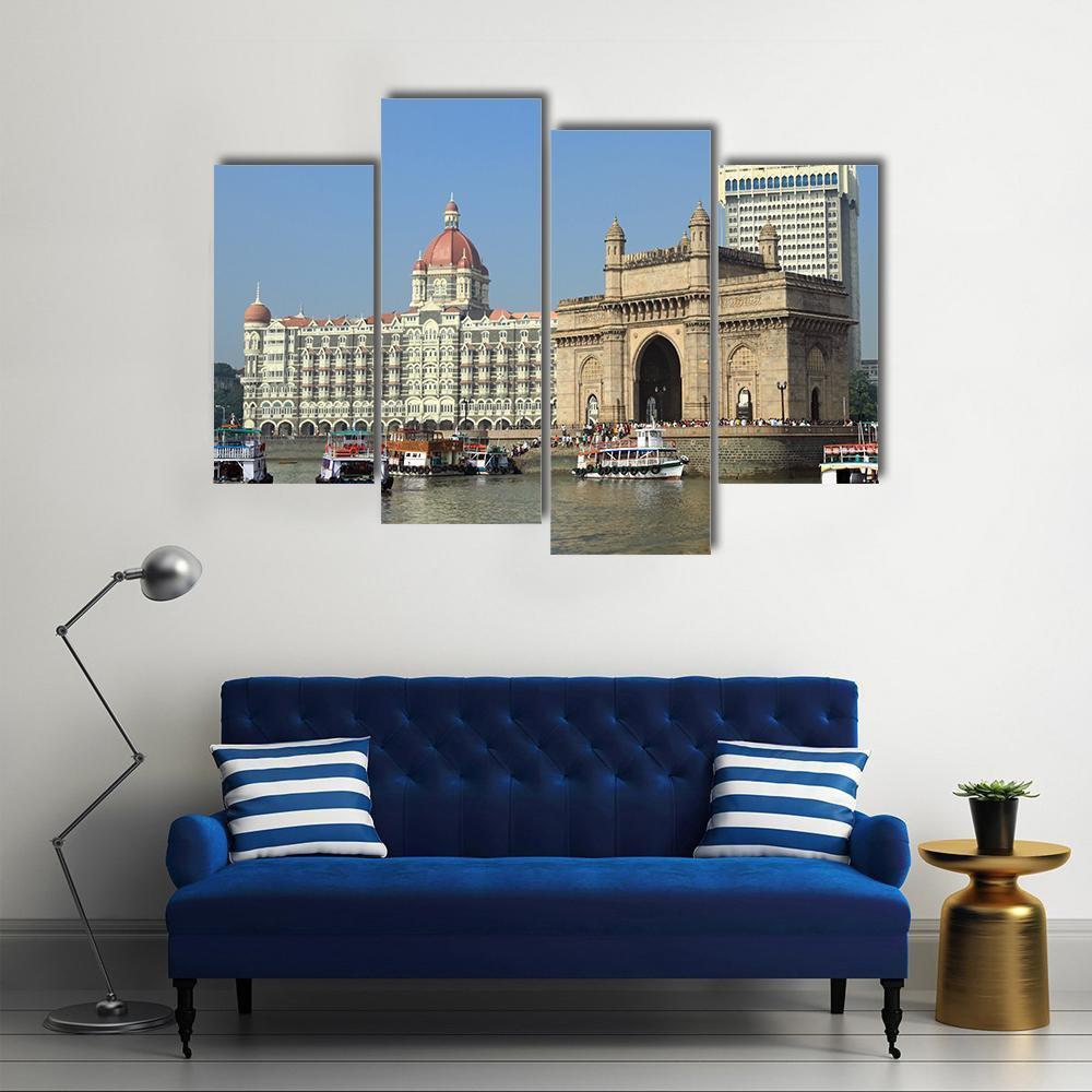 Gate Of India Canvas Wall Art-4 Pop-Gallery Wrap-50" x 32"-Tiaracle