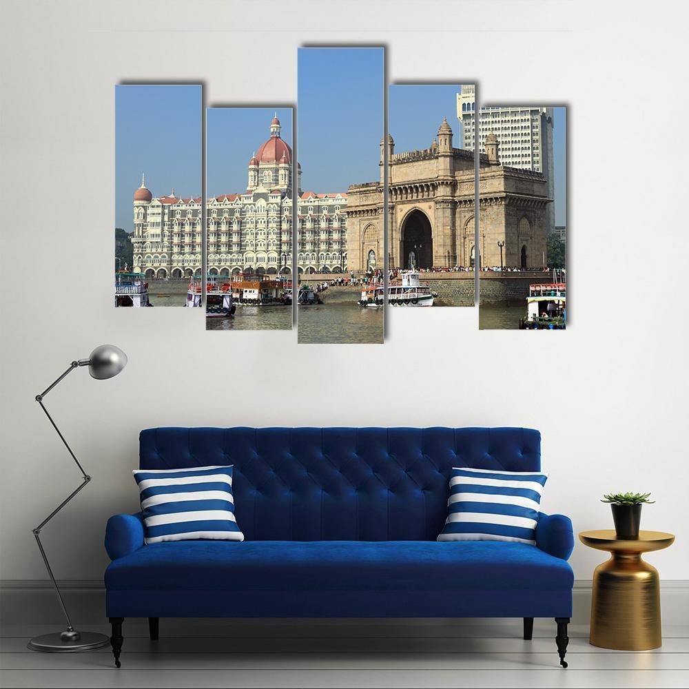 Gate Of India Canvas Wall Art-5 Pop-Gallery Wrap-47" x 32"-Tiaracle