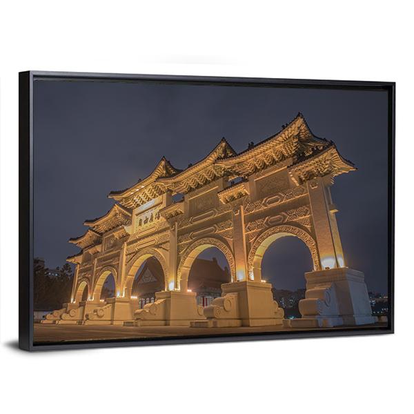 Gate Of National Taiwan Democracy Memorial Hall Canvas Wall Art-3 Horizontal-Gallery Wrap-25" x 16"-Tiaracle