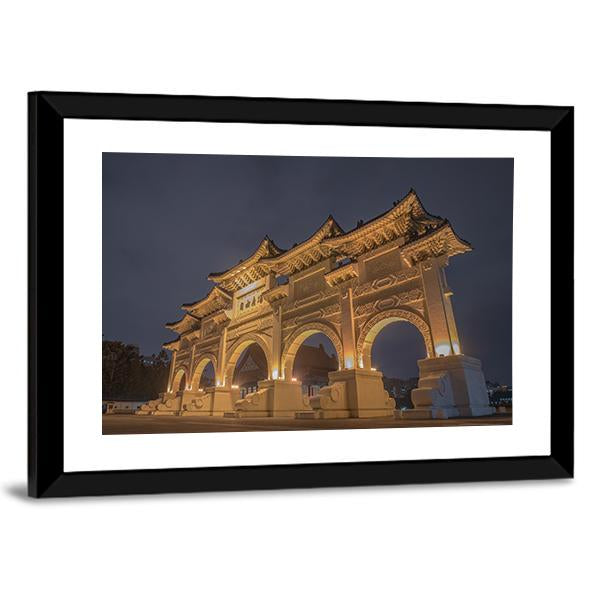 Gate Of National Taiwan Democracy Memorial Hall Canvas Wall Art-3 Horizontal-Gallery Wrap-25" x 16"-Tiaracle
