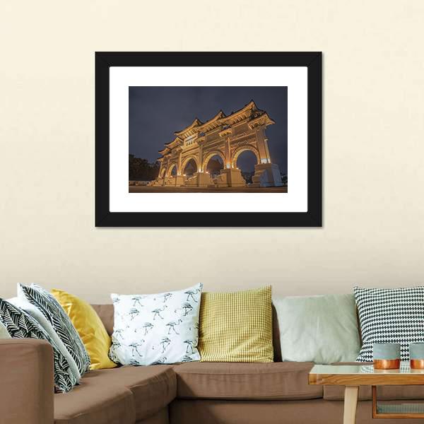 Gate Of National Taiwan Democracy Memorial Hall Canvas Wall Art-3 Horizontal-Gallery Wrap-25" x 16"-Tiaracle