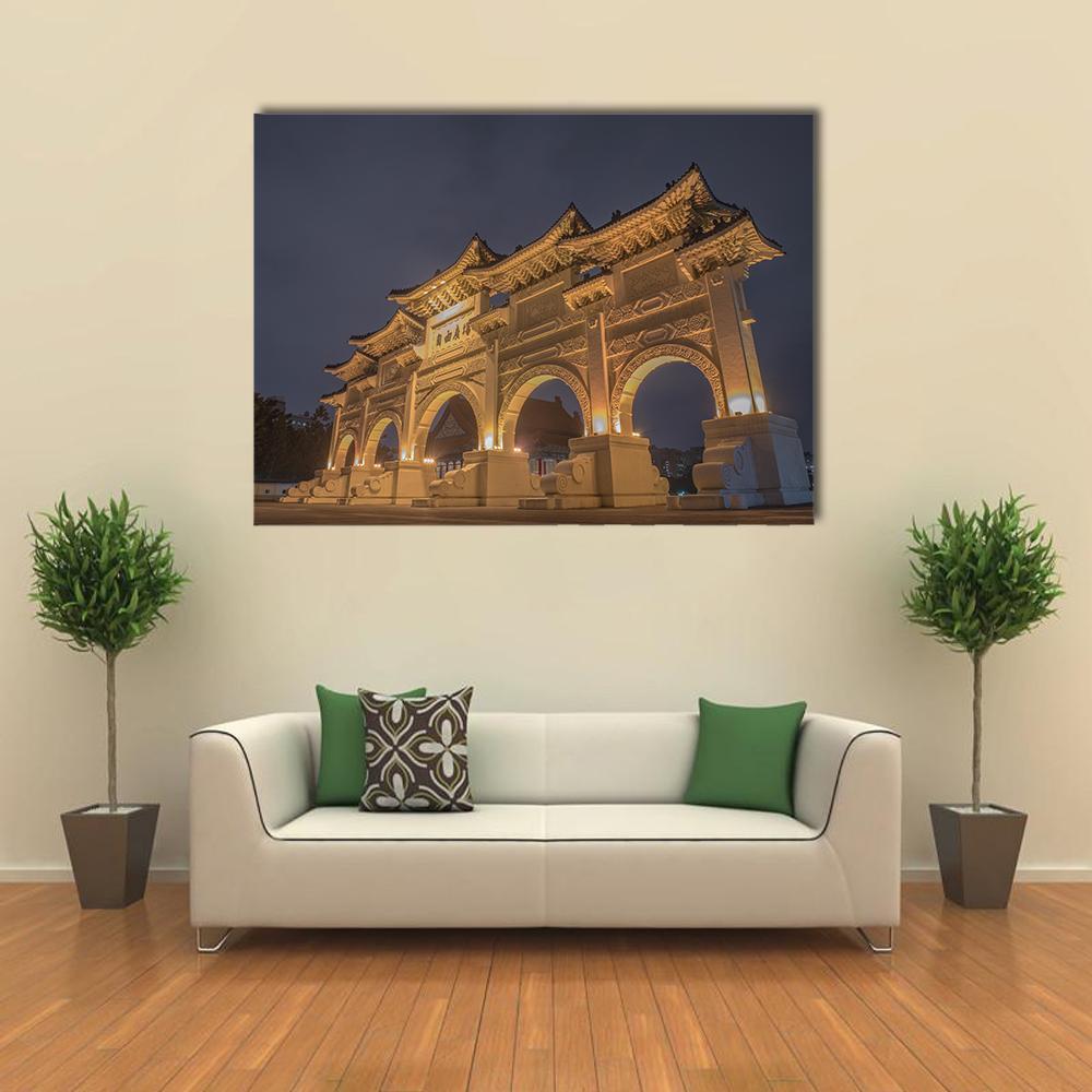 Gate Of National Taiwan Democracy Memorial Hall Canvas Wall Art-1 Piece-Gallery Wrap-48" x 32"-Tiaracle