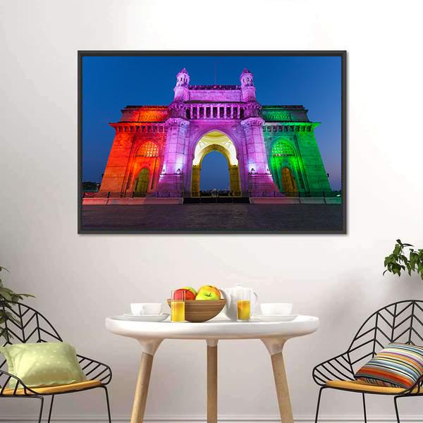 Gateway Of India Canvas Wall Art-5 Horizontal-Gallery Wrap-22" x 12"-Tiaracle