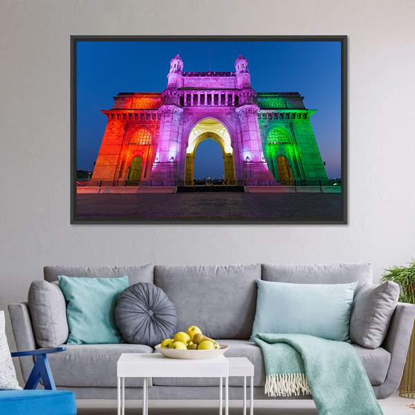 Gateway Of India Canvas Wall Art-5 Horizontal-Gallery Wrap-22" x 12"-Tiaracle