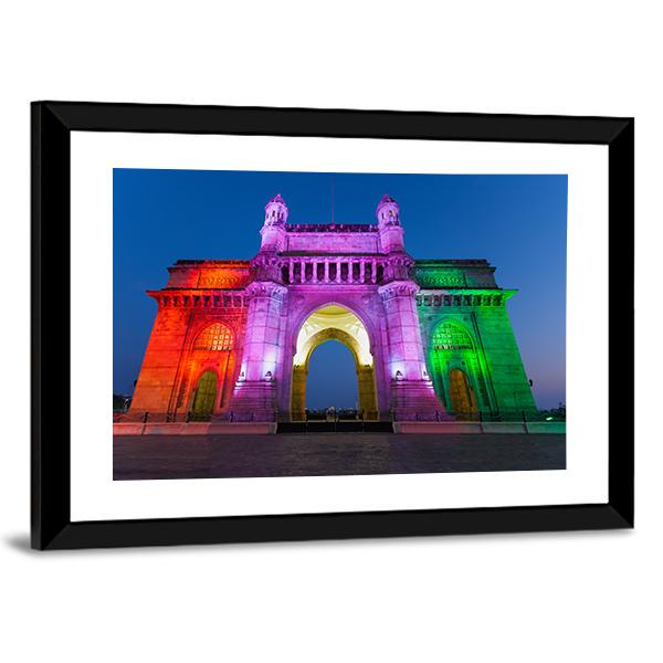 Gateway Of India Canvas Wall Art-5 Horizontal-Gallery Wrap-22" x 12"-Tiaracle