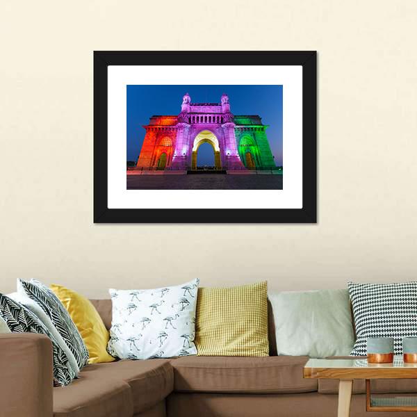 Gateway Of India Canvas Wall Art-5 Horizontal-Gallery Wrap-22" x 12"-Tiaracle