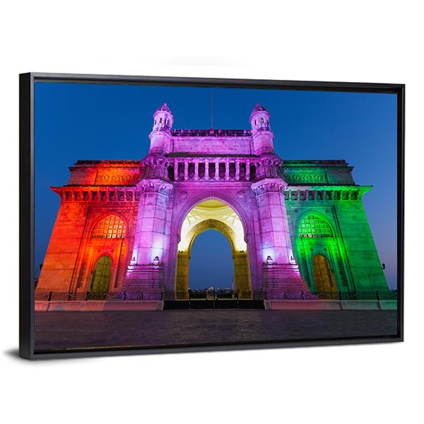 Gateway Of India Canvas Wall Art-5 Horizontal-Gallery Wrap-22" x 12"-Tiaracle