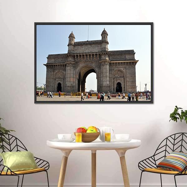 Gateway Of India In Mumbai Canvas Wall Art-5 Horizontal-Gallery Wrap-22" x 12"-Tiaracle