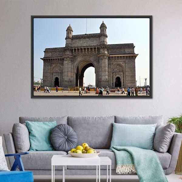 Gateway Of India In Mumbai Canvas Wall Art-5 Horizontal-Gallery Wrap-22" x 12"-Tiaracle