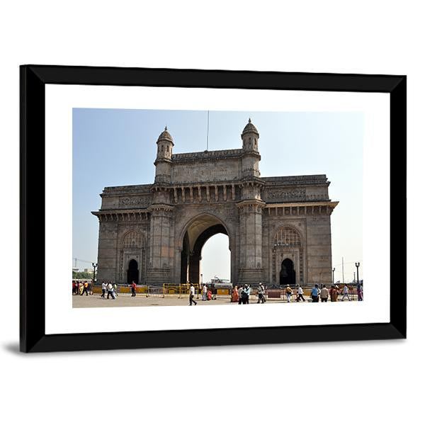 Gateway Of India In Mumbai Canvas Wall Art-5 Horizontal-Gallery Wrap-22" x 12"-Tiaracle