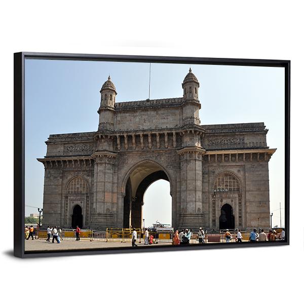 Gateway Of India In Mumbai Canvas Wall Art-5 Horizontal-Gallery Wrap-22" x 12"-Tiaracle