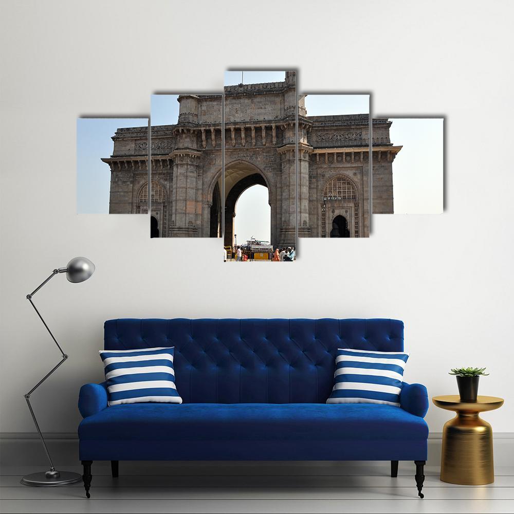 Gateway Of India In Mumbai Canvas Wall Art-5 Star-Gallery Wrap-62" x 32"-Tiaracle