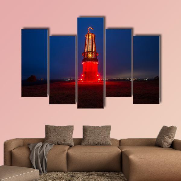 Geleucht Mining Statue Canvas Wall Art-5 Pop-Gallery Wrap-47" x 32"-Tiaracle