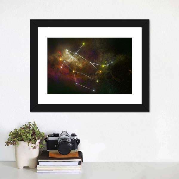 Gemini Constellation Canvas Wall Art-1 Piece-Framed Print-20" x 16"-Tiaracle