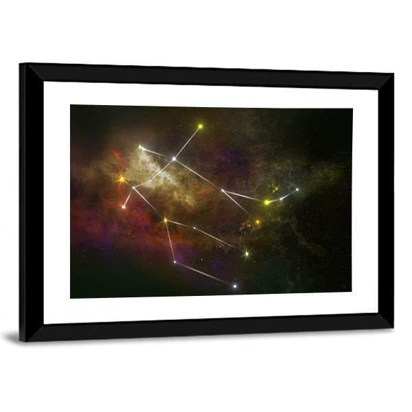 Gemini Constellation Canvas Wall Art-3 Horizontal-Gallery Wrap-25" x 16"-Tiaracle