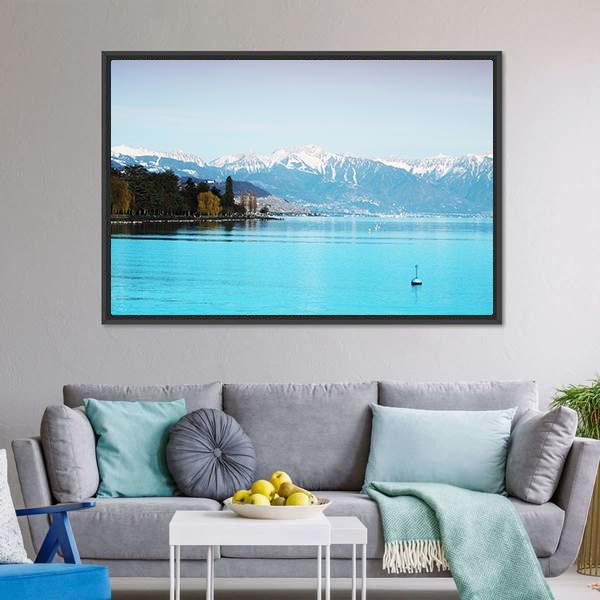 Geneva Lake Canvas Wall Art-3 Horizontal-Gallery Wrap-25" x 16"-Tiaracle