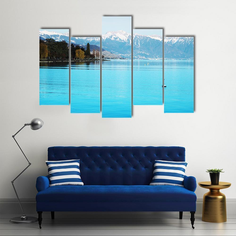 Geneva Lake Canvas Wall Art-5 Pop-Gallery Wrap-47" x 32"-Tiaracle