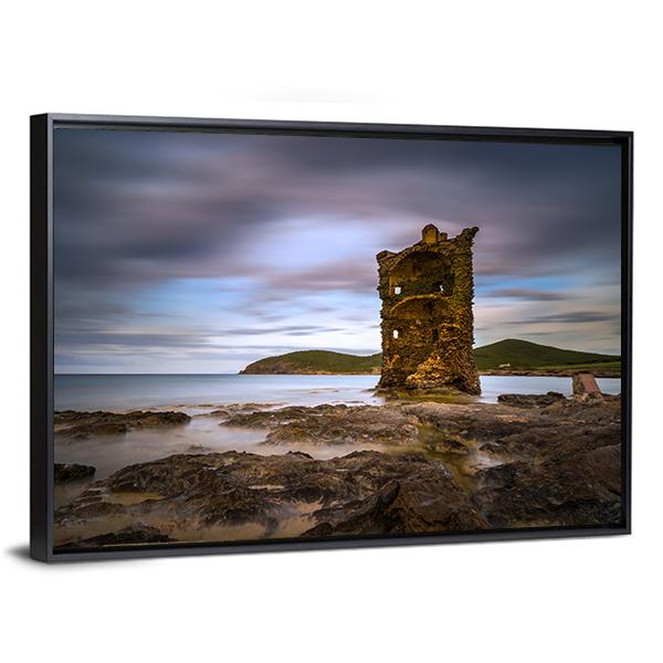 Genovese Tower France Canvas Wall Art-3 Horizontal-Gallery Wrap-25" x 16"-Tiaracle