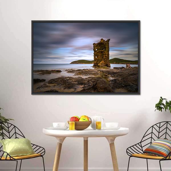 Genovese Tower France Canvas Wall Art-3 Horizontal-Gallery Wrap-25" x 16"-Tiaracle
