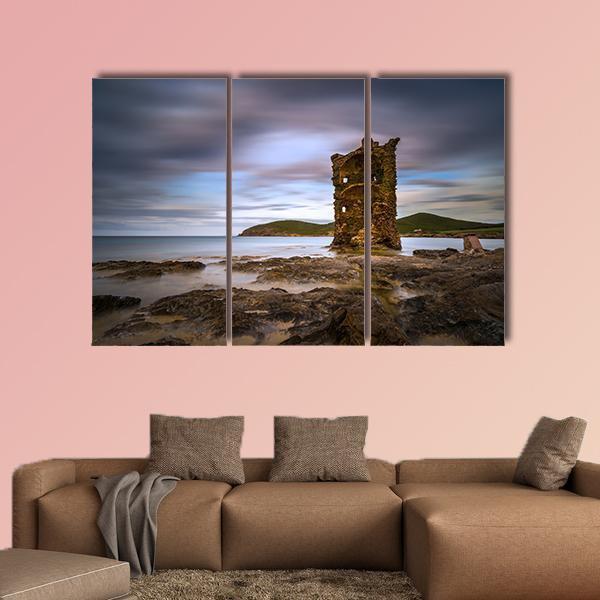 Genovese Tower France Canvas Wall Art-3 Horizontal-Gallery Wrap-37" x 24"-Tiaracle