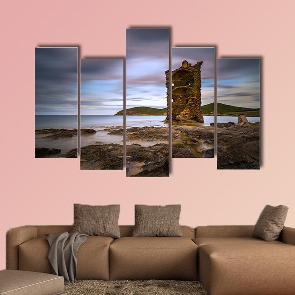 Genovese Tower France Canvas Wall Art-5 Pop-Gallery Wrap-47" x 32"-Tiaracle