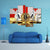 Georgia Flag With Bitcoins & Litecoin Canvas Wall Art-4 Pop-Gallery Wrap-50" x 32"-Tiaracle