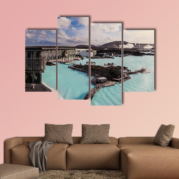Geothermal Pool In Iceland Canvas Wall Art-4 Pop-Gallery Wrap-50" x 32"-Tiaracle