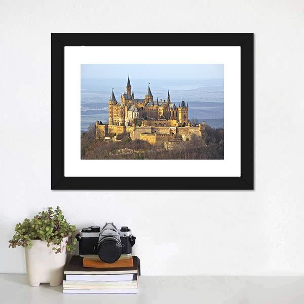 German Castle Hohenzollern Canvas Wall Art-1 Piece-Framed Print-20" x 16"-Tiaracle