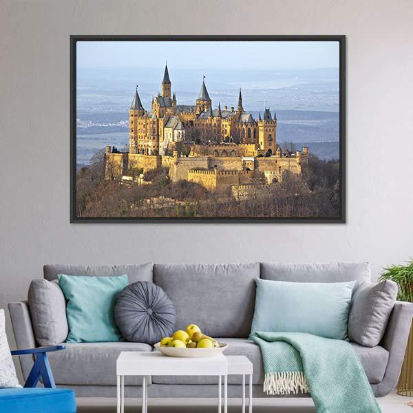 German Castle Hohenzollern Canvas Wall Art-3 Horizontal-Gallery Wrap-25" x 16"-Tiaracle