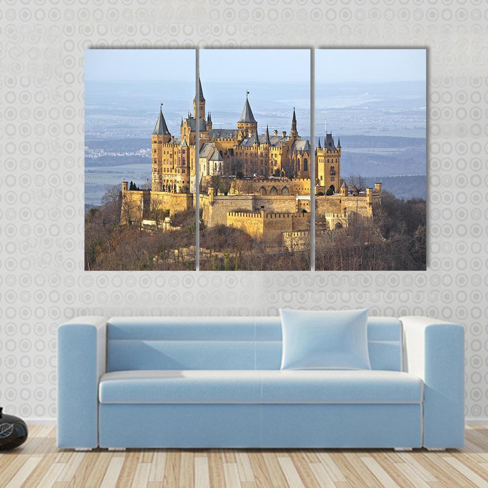 German Castle Hohenzollern Canvas Wall Art-3 Horizontal-Gallery Wrap-37" x 24"-Tiaracle