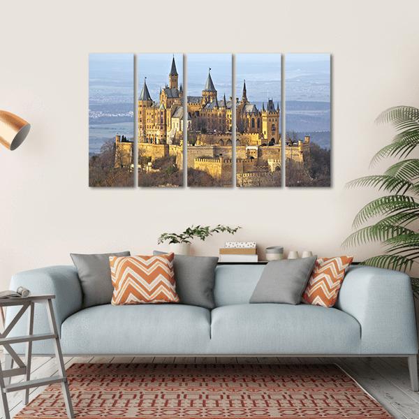 German Castle Hohenzollern Canvas Wall Art-5 Horizontal-Gallery Wrap-22" x 12"-Tiaracle