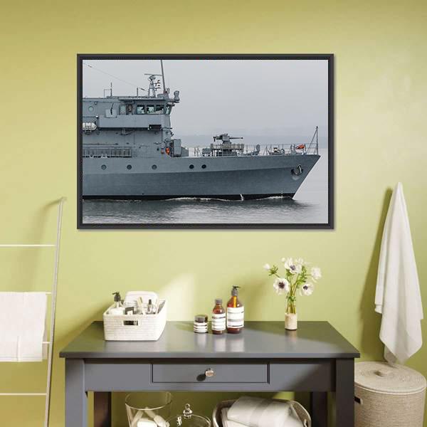 German Minehunter Canvas Wall Art-1 Piece-Floating Frame-24" x 16"-Tiaracle