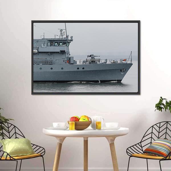 German Minehunter Canvas Wall Art-3 Horizontal-Gallery Wrap-25" x 16"-Tiaracle
